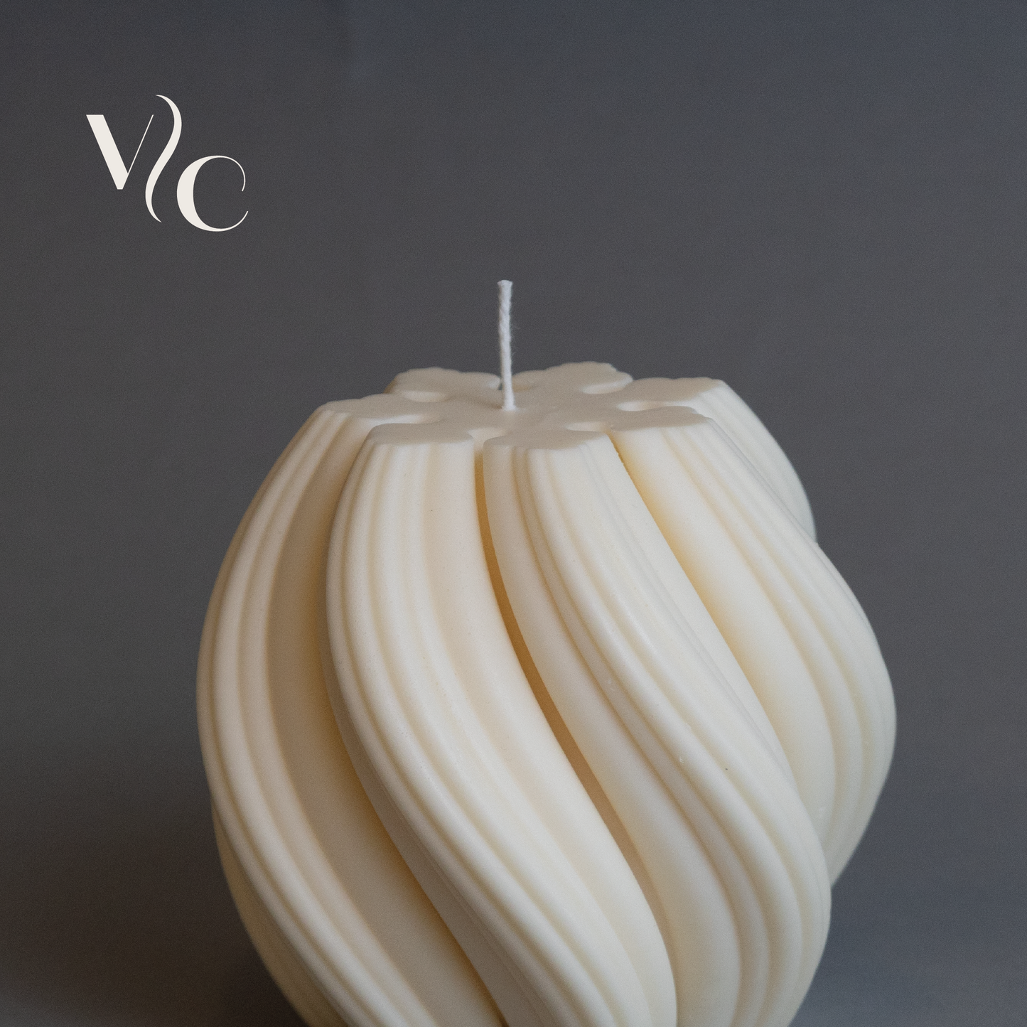 Medium Wave Swirl Soy Wax Candle