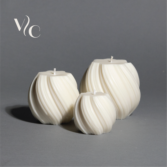 Swirl Sphere Candle Set